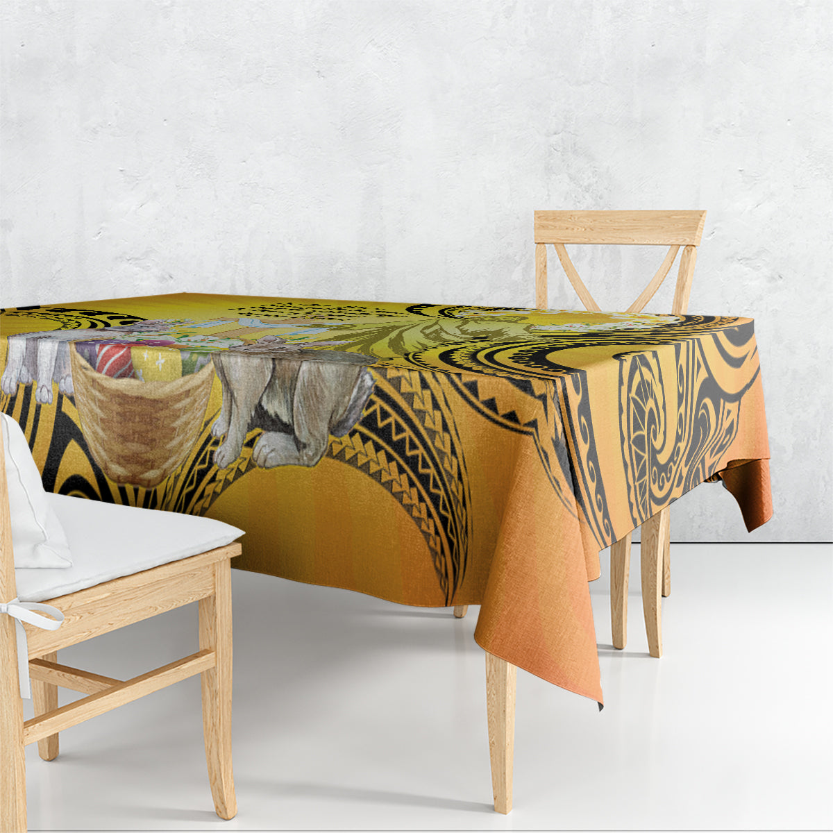 Polynesia Easter Day Tablecloth He Is Risen Lilium Longiflorum Polynesian Pattern LT14 - Polynesian Pride