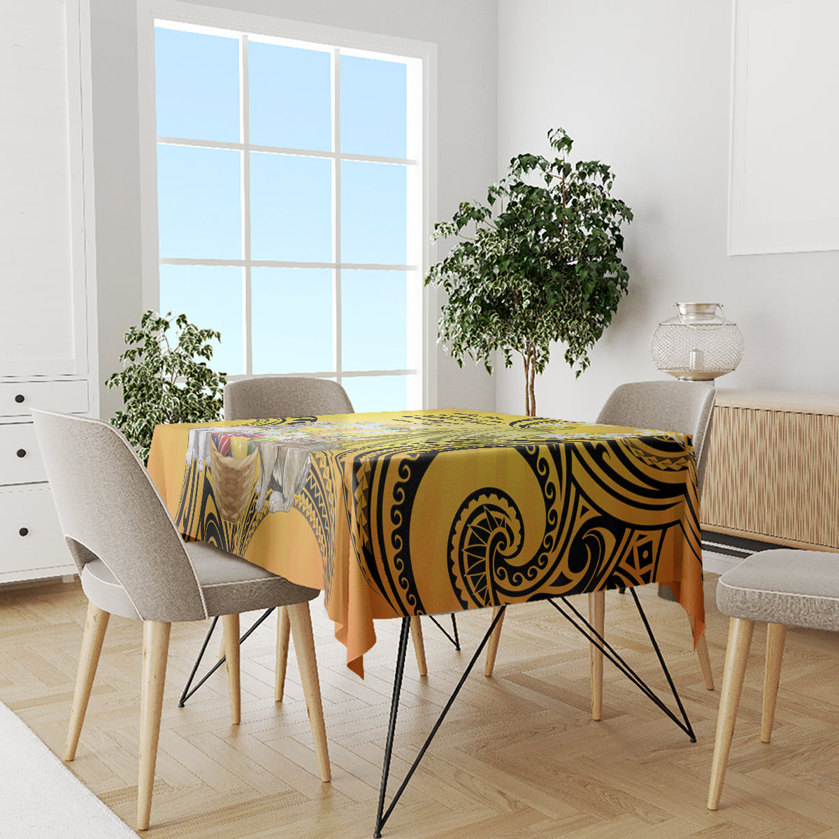 Polynesia Easter Day Tablecloth He Is Risen Lilium Longiflorum Polynesian Pattern LT14 - Polynesian Pride