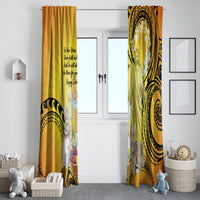 Polynesia Easter Day Window Curtain He Is Risen Lilium Longiflorum Polynesian Pattern LT14 - Polynesian Pride