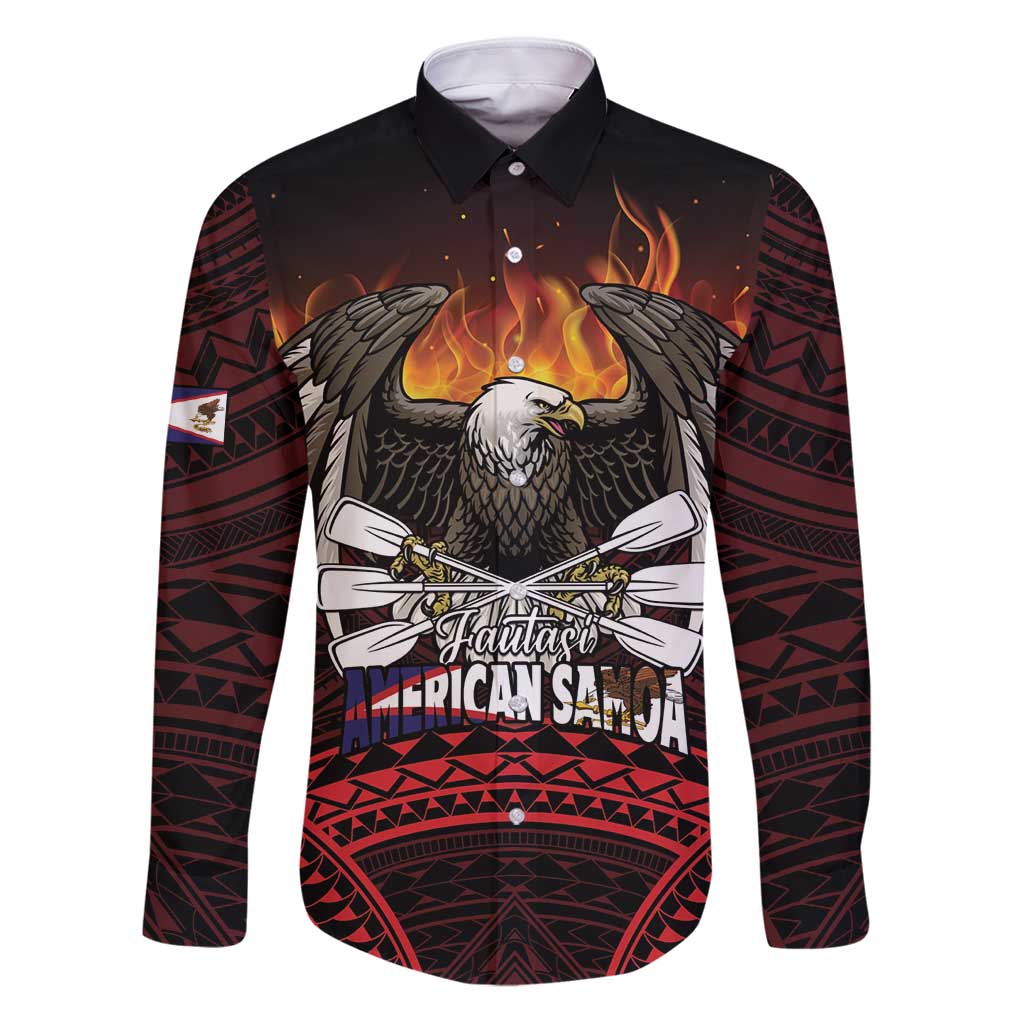 Fautasi Race Day American Samoa Family Matching Puletasi and Hawaiian Shirt Bald Eagle Polynesian Tattoo