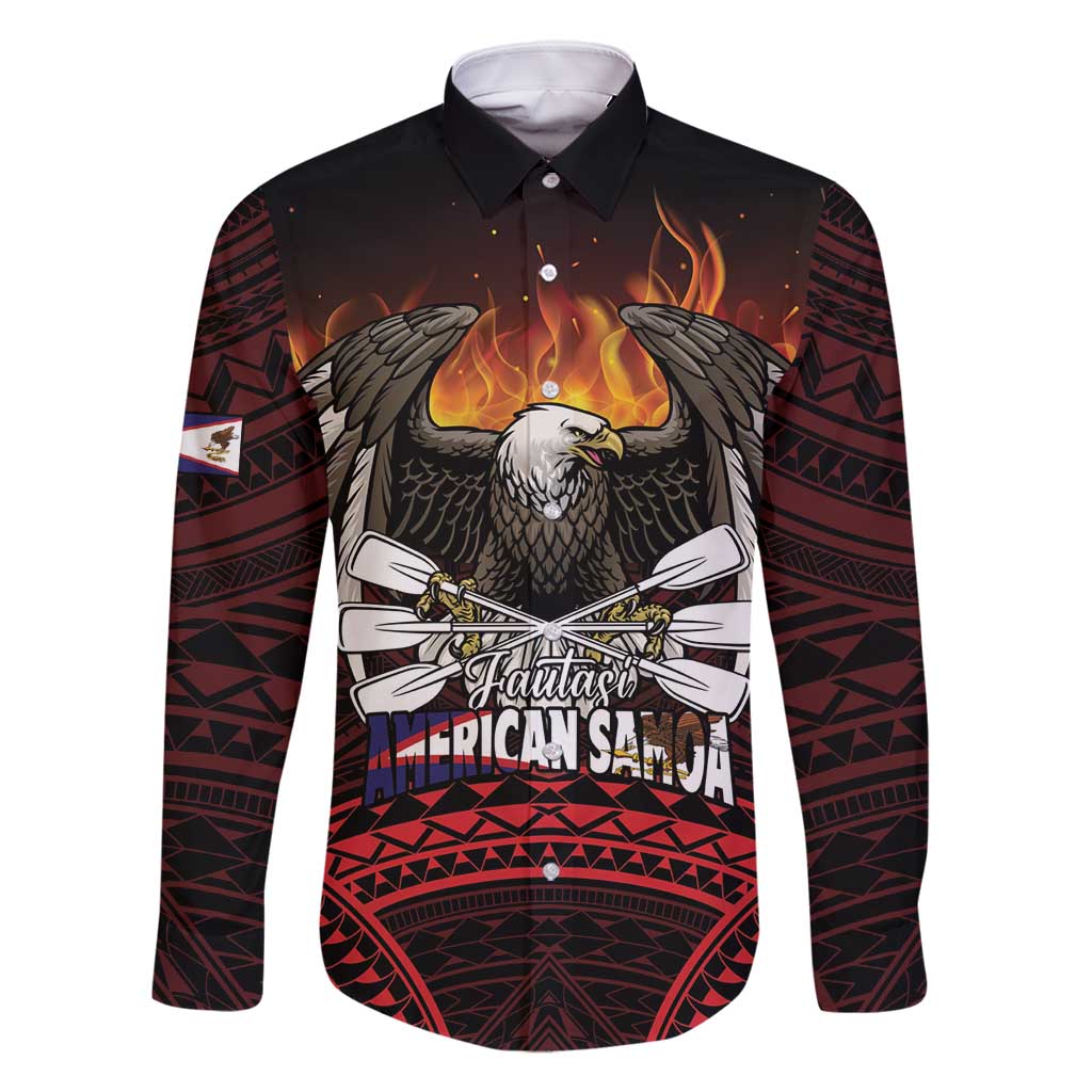 Fautasi Race Day American Samoa Family Matching Summer Maxi Dress and Hawaiian Shirt Bald Eagle Polynesian Tattoo