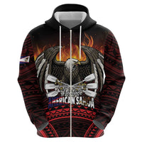 Fautasi Race Day American Samoa Hoodie Bald Eagle Polynesian Tattoo