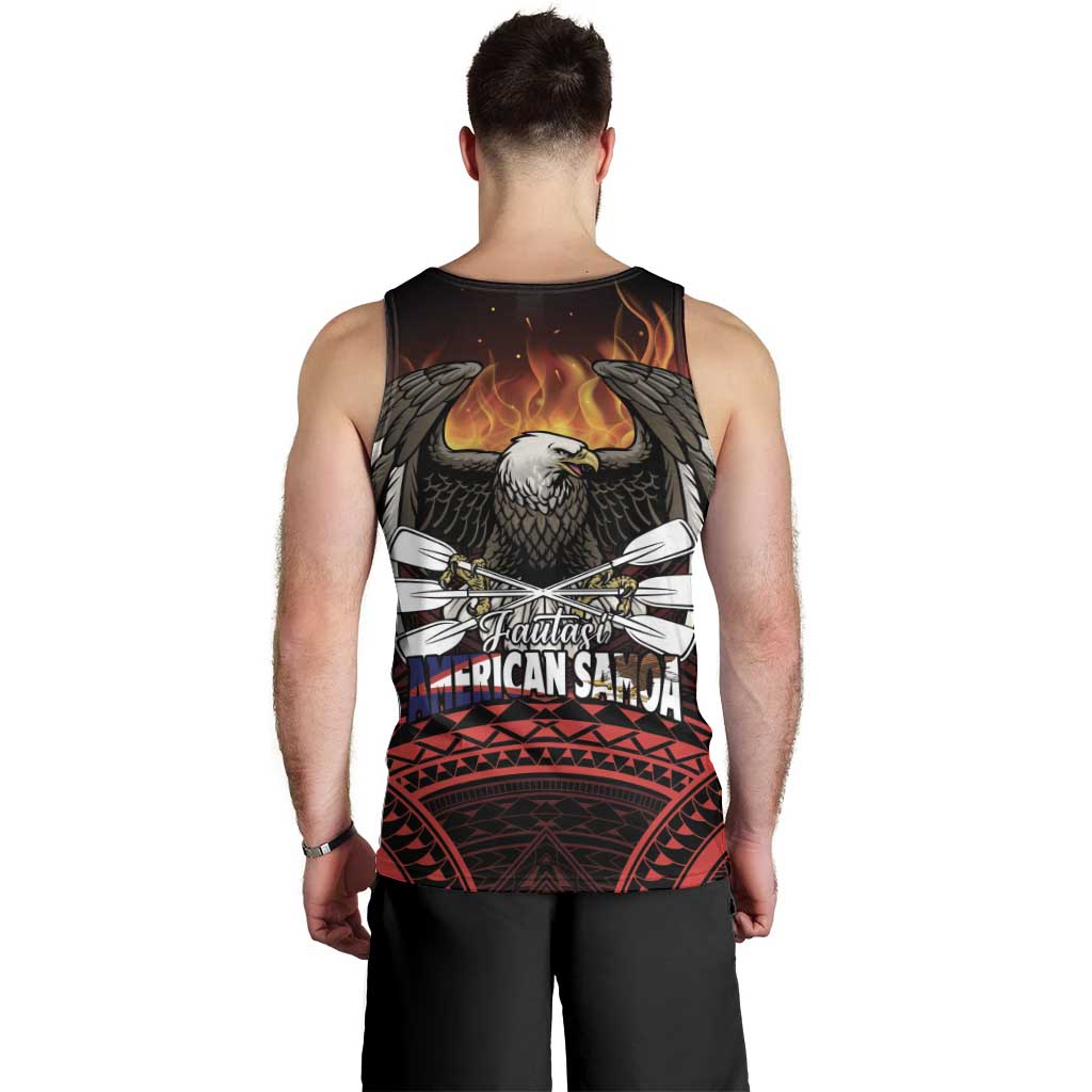 Fautasi Race Day American Samoa Men Tank Top Bald Eagle Polynesian Tattoo