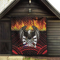 Fautasi Race Day American Samoa Quilt Bald Eagle Polynesian Tattoo