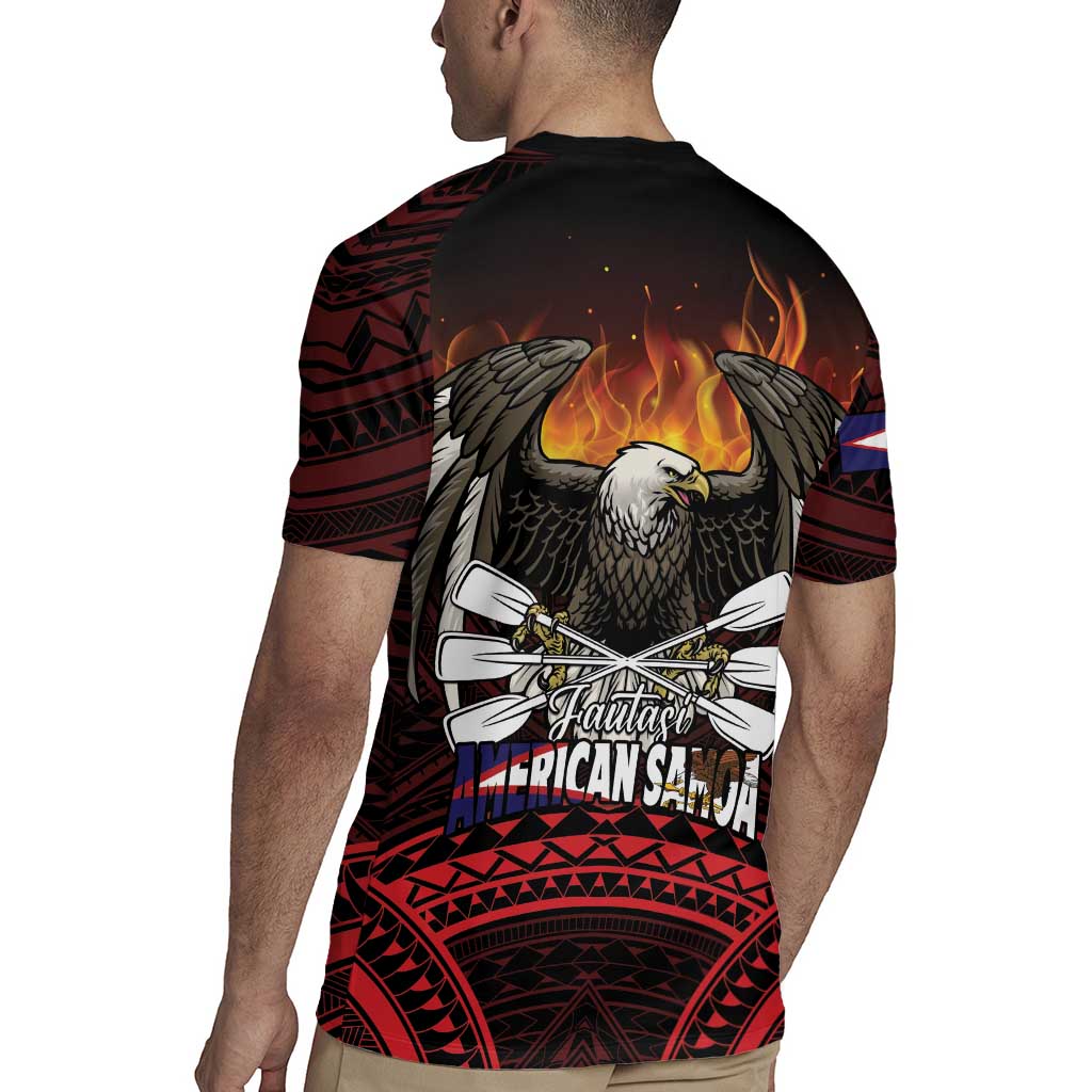 Fautasi Race Day American Samoa Rugby Jersey Bald Eagle Polynesian Tattoo