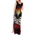 Fautasi Race Day American Samoa Tank Maxi Dress Bald Eagle Polynesian Tattoo