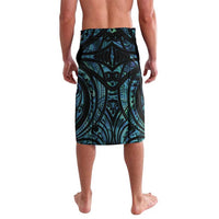 Turquoise Traditional Cloak Aotearoa Lavalava Maori Paua Shell Korowai Pattern