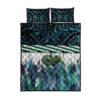 Turquoise Traditional Cloak Aotearoa Quilt Bed Set Maori Paua Shell Korowai Pattern LT14 - Polynesian Pride