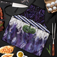 Purple Traditional Cloak Aotearoa Apron Maori Paua Shell Korowai Pattern - Polynesian Pride
