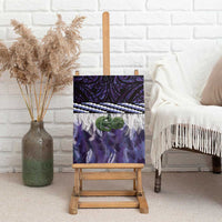 Purple Traditional Cloak Aotearoa Canvas Wall Art Maori Paua Shell Korowai Pattern LT14 - Polynesian Pride