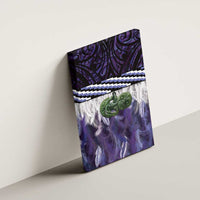 Purple Traditional Cloak Aotearoa Canvas Wall Art Maori Paua Shell Korowai Pattern LT14 - Polynesian Pride