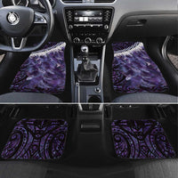 Purple Traditional Cloak Aotearoa Car Mats Maori Paua Shell Korowai Pattern LT14 Set 4pcs Purple - Polynesian Pride