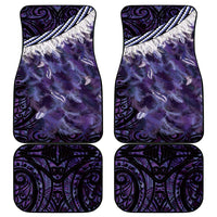 Purple Traditional Cloak Aotearoa Car Mats Maori Paua Shell Korowai Pattern LT14 - Polynesian Pride