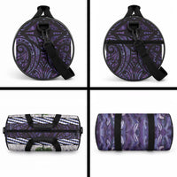 Purple Traditional Cloak Aotearoa Duffle Bag Maori Paua Shell Korowai Pattern LT14 - Polynesian Pride
