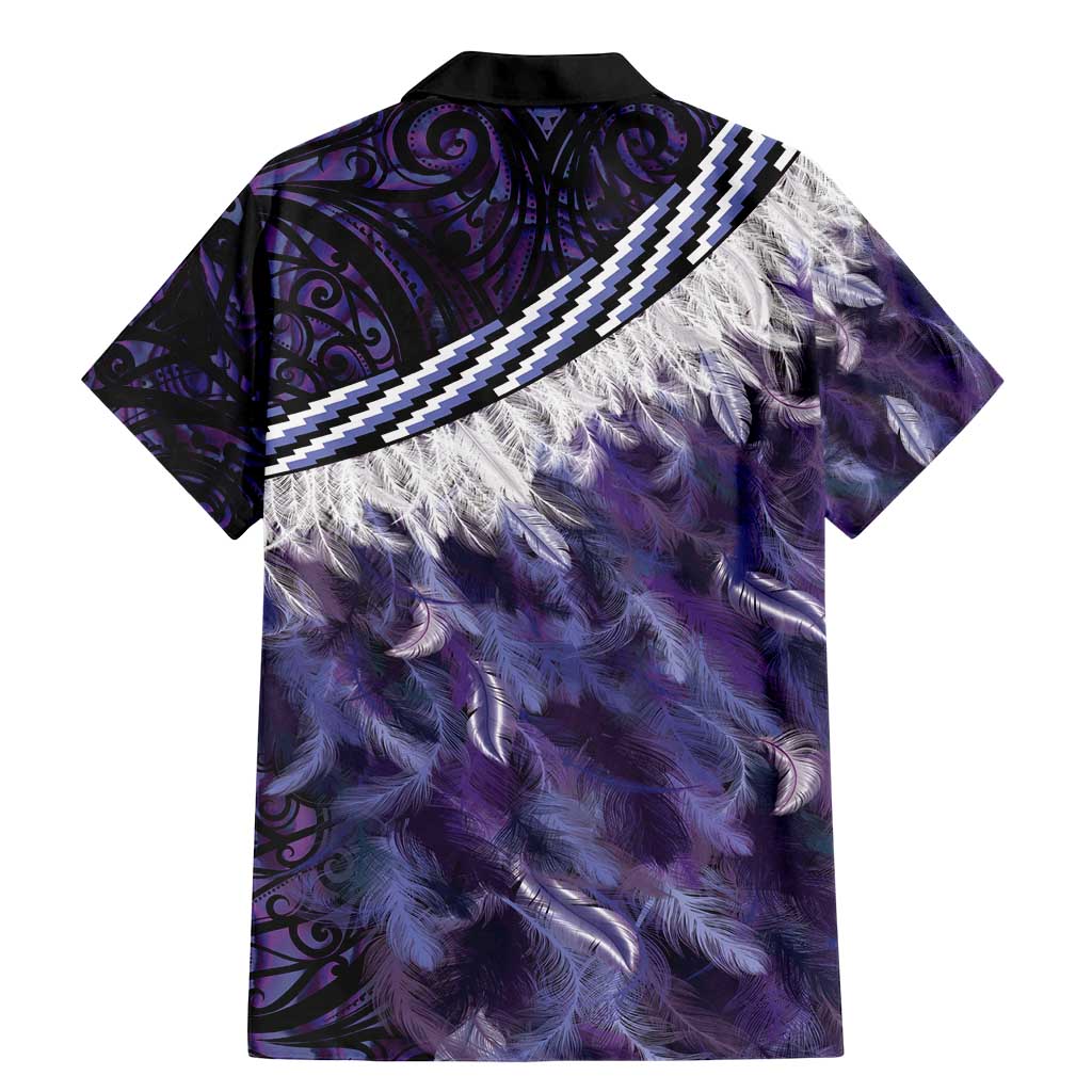 Purple Traditional Cloak Aotearoa Family Matching Mermaid Dress and Hawaiian Shirt Maori Paua Shell Korowai Pattern