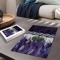 Purple Traditional Cloak Aotearoa Puzzle Maori Paua Shell Korowai Pattern - Polynesian Pride