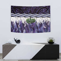 Purple Traditional Cloak Aotearoa Tapestry Maori Paua Shell Korowai Pattern