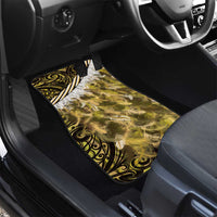 Yellow Traditional Cloak Aotearoa Car Mats Maori Paua Shell Korowai Pattern LT14 - Polynesian Pride