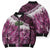 Pink Traditional Cloak Aotearoa Bomber Puffer Jacket Maori Paua Shell Korowai Pattern - Polynesian Pride