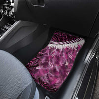 Pink Traditional Cloak Aotearoa Car Mats Maori Paua Shell Korowai Pattern LT14 - Polynesian Pride