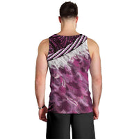 Pink Traditional Cloak Aotearoa Men Tank Top Maori Paua Shell Korowai Pattern LT14 - Polynesian Pride
