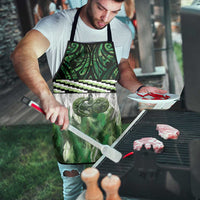 Green Traditional Cloak Aotearoa Apron Maori Paua Shell Korowai Pattern - Polynesian Pride