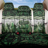 Green Traditional Cloak Aotearoa Back Car Seat Cover Maori Paua Shell Korowai Pattern
