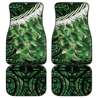Green Traditional Cloak Aotearoa Car Mats Maori Paua Shell Korowai Pattern LT14 - Polynesian Pride