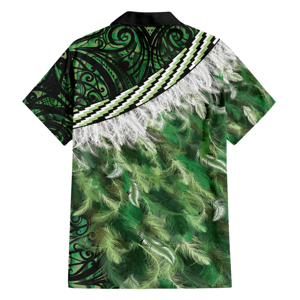 Green Traditional Cloak Aotearoa Family Matching Long Sleeve Bodycon Dress and Hawaiian Shirt Maori Paua Shell Korowai Pattern