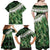Green Traditional Cloak Aotearoa Family Matching Off Shoulder Maxi Dress and Hawaiian Shirt Maori Paua Shell Korowai Pattern