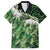 Green Traditional Cloak Aotearoa Family Matching Off Shoulder Maxi Dress and Hawaiian Shirt Maori Paua Shell Korowai Pattern