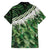 Green Traditional Cloak Aotearoa Family Matching Off Shoulder Maxi Dress and Hawaiian Shirt Maori Paua Shell Korowai Pattern