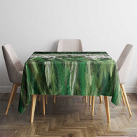 Green Traditional Cloak Aotearoa Tablecloth Maori Paua Shell Korowai Pattern LT14 - Polynesian Pride