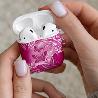 Polynesia Breast Cancer Awareness AirPods Case Think Pink Ribbon Polynesian Butterflies LT14 - Polynesian Pride
