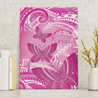 Polynesia Breast Cancer Awareness Canvas Wall Art Think Pink Ribbon Polynesian Butterflies LT14 Without Frame Pink - Polynesian Pride