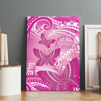 Polynesia Breast Cancer Awareness Canvas Wall Art Think Pink Ribbon Polynesian Butterflies LT14 - Polynesian Pride