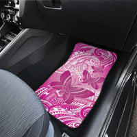 Personalised Polynesia Breast Cancer Awareness Car Mats Think Pink Ribbon Polynesian Butterflies LT14 - Polynesian Pride