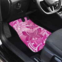 Personalised Polynesia Breast Cancer Awareness Car Mats Think Pink Ribbon Polynesian Butterflies LT14 - Polynesian Pride