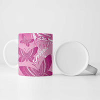 Personalised Polynesia Breast Cancer Awareness Ceramic Mug Think Pink Ribbon Polynesian Butterflies LT14 - Polynesian Pride
