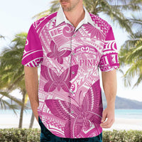 Personalised Polynesia Breast Cancer Awareness Hawaiian Shirt Think Pink Ribbon Polynesian Butterflies