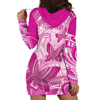 Personalised Polynesia Breast Cancer Awareness Hoodie Dress Think Pink Ribbon Polynesian Butterflies LT14 - Polynesian Pride