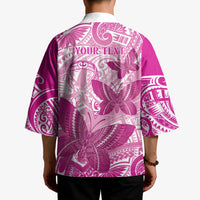 Personalised Polynesia Breast Cancer Awareness Kimono Think Pink Ribbon Polynesian Butterflies LT14 - Polynesian Pride
