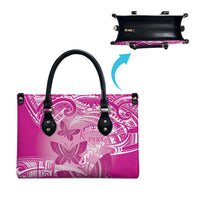 Polynesia Breast Cancer Awareness Leather Bag Think Pink Ribbon Polynesian Butterflies LT14 - Polynesian Pride