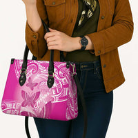 Polynesia Breast Cancer Awareness Leather Bag Think Pink Ribbon Polynesian Butterflies LT14 - Polynesian Pride