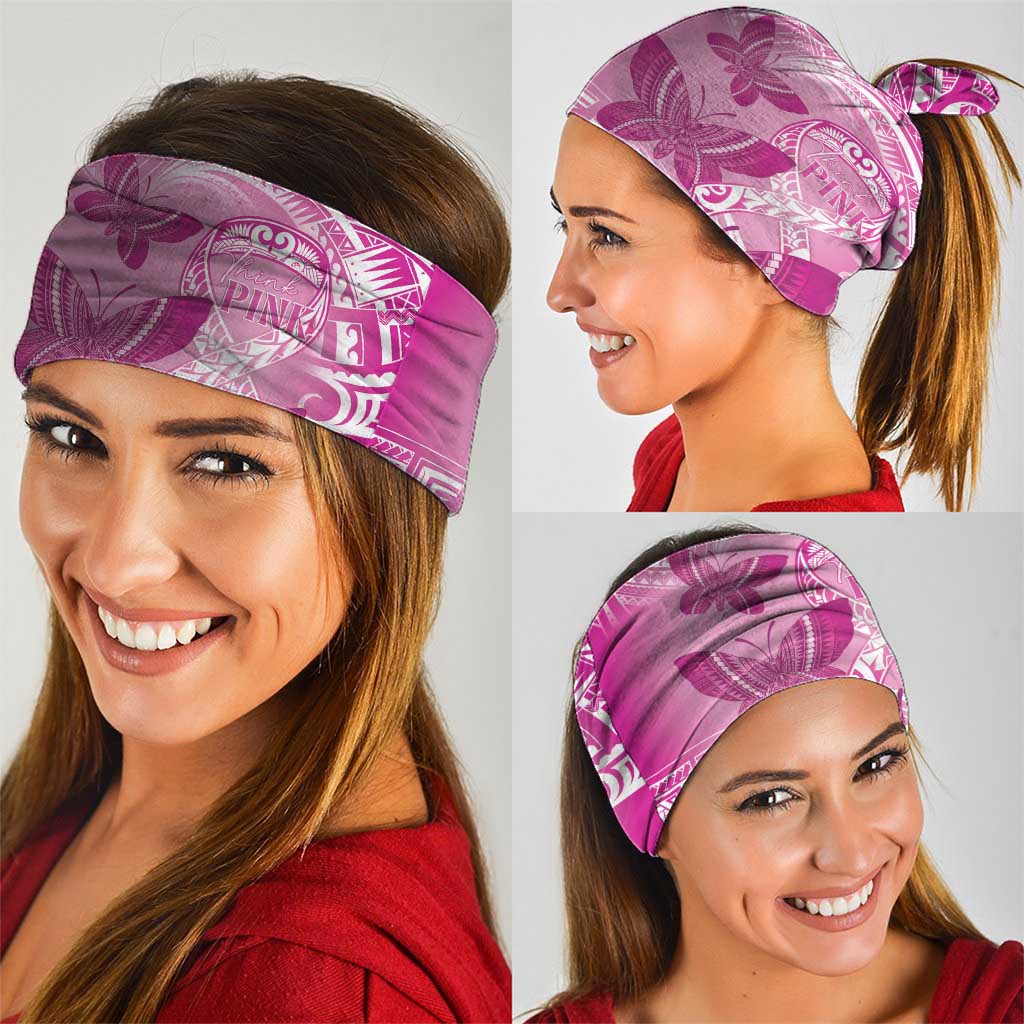 Polynesia Breast Cancer Awareness Neck Gaiter Think Pink Ribbon Polynesian Butterflies LT14 - Polynesian Pride