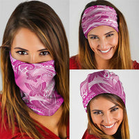 Polynesia Breast Cancer Awareness Neck Gaiter Think Pink Ribbon Polynesian Butterflies LT14 - Polynesian Pride