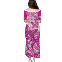 Personalised Polynesia Breast Cancer Awareness Puletasi Think Pink Ribbon Polynesian Butterflies LT14 - Polynesian Pride