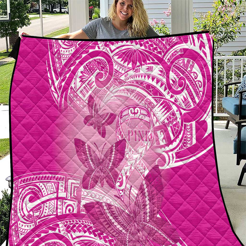 Polynesia Breast Cancer Awareness Quilt Think Pink Ribbon Polynesian Butterflies LT14 Pink - Polynesian Pride