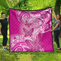 Polynesia Breast Cancer Awareness Quilt Think Pink Ribbon Polynesian Butterflies LT14 - Polynesian Pride