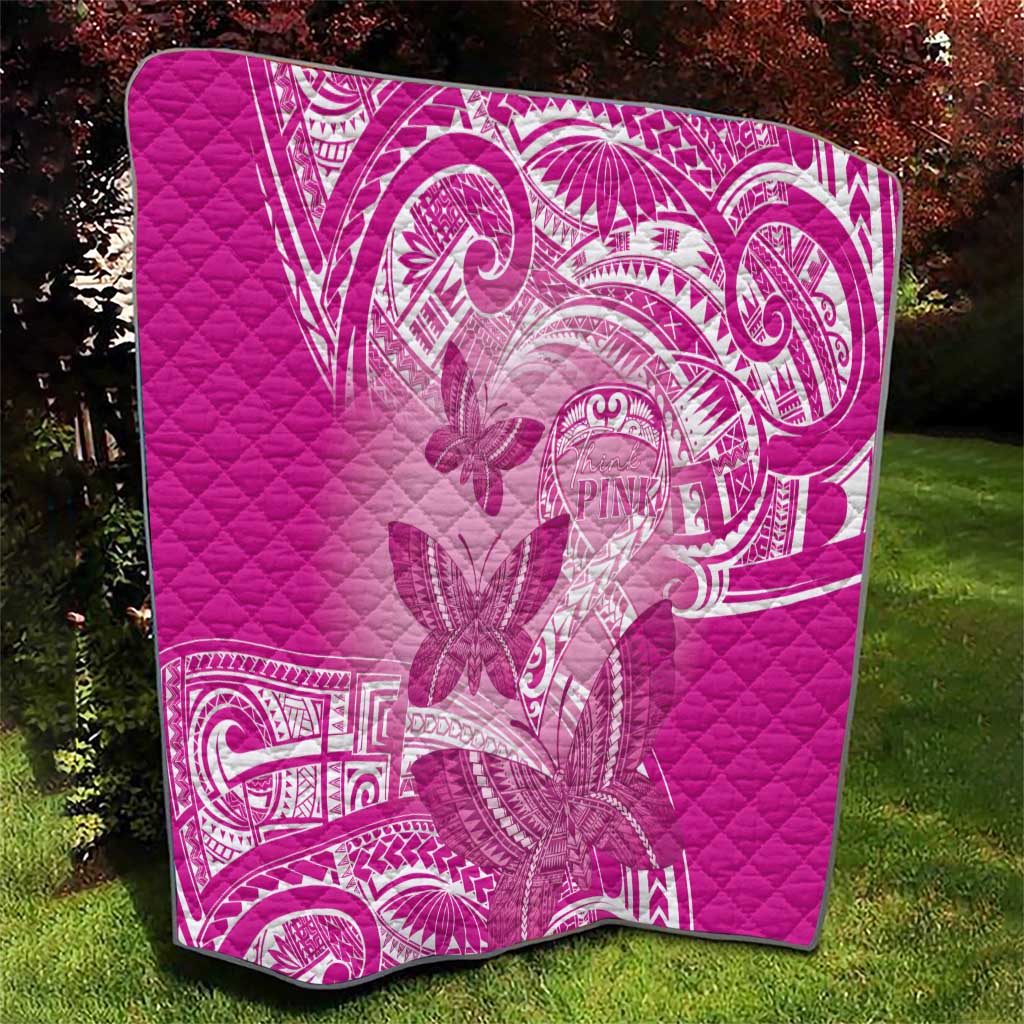 Polynesia Breast Cancer Awareness Quilt Think Pink Ribbon Polynesian Butterflies LT14 - Polynesian Pride
